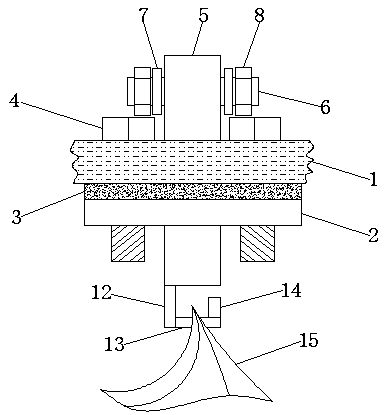 Fixing device capable of fixing stably and used for fishing net for marine fishing