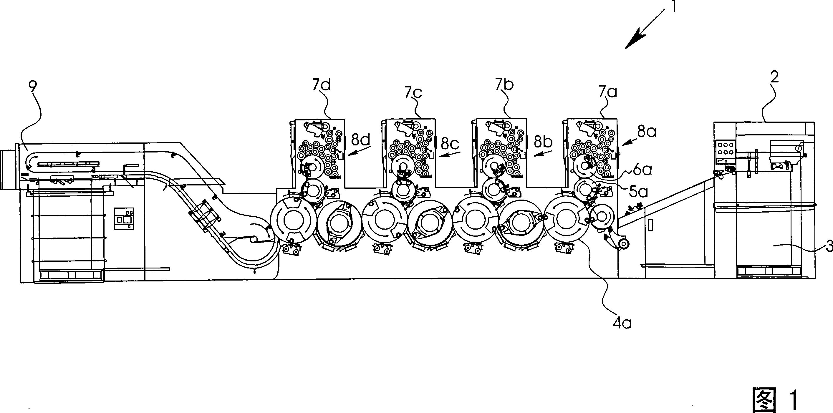 Printing press with a washing device for an inking unit