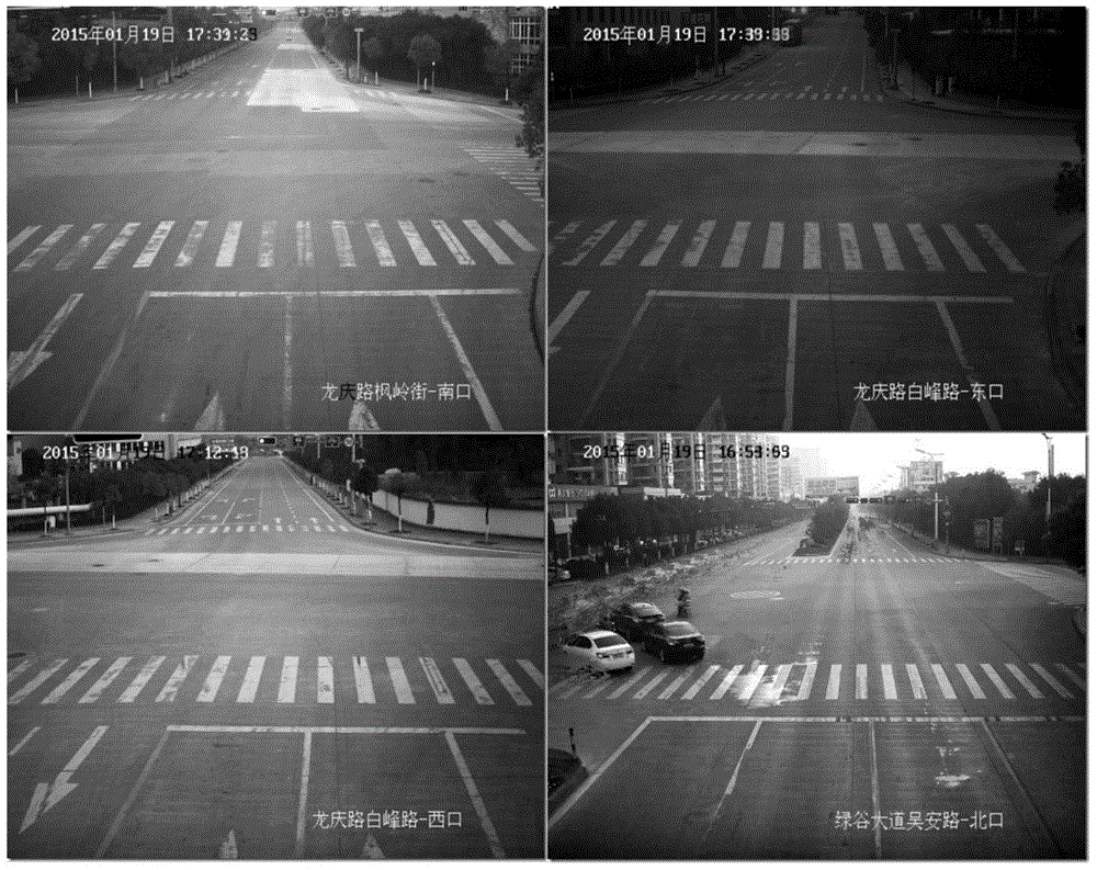 Intersection multi-lane calibration method based on perspective transformation