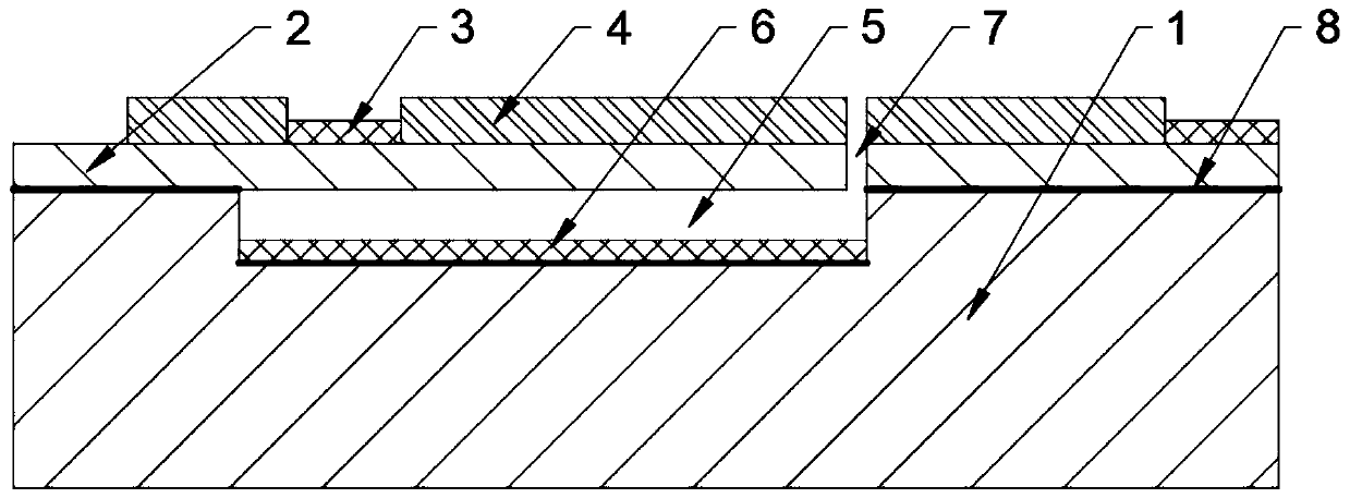 Capacitance-cantilever beam miniature electric field measurement sensing device based on inverse piezoelectric effect