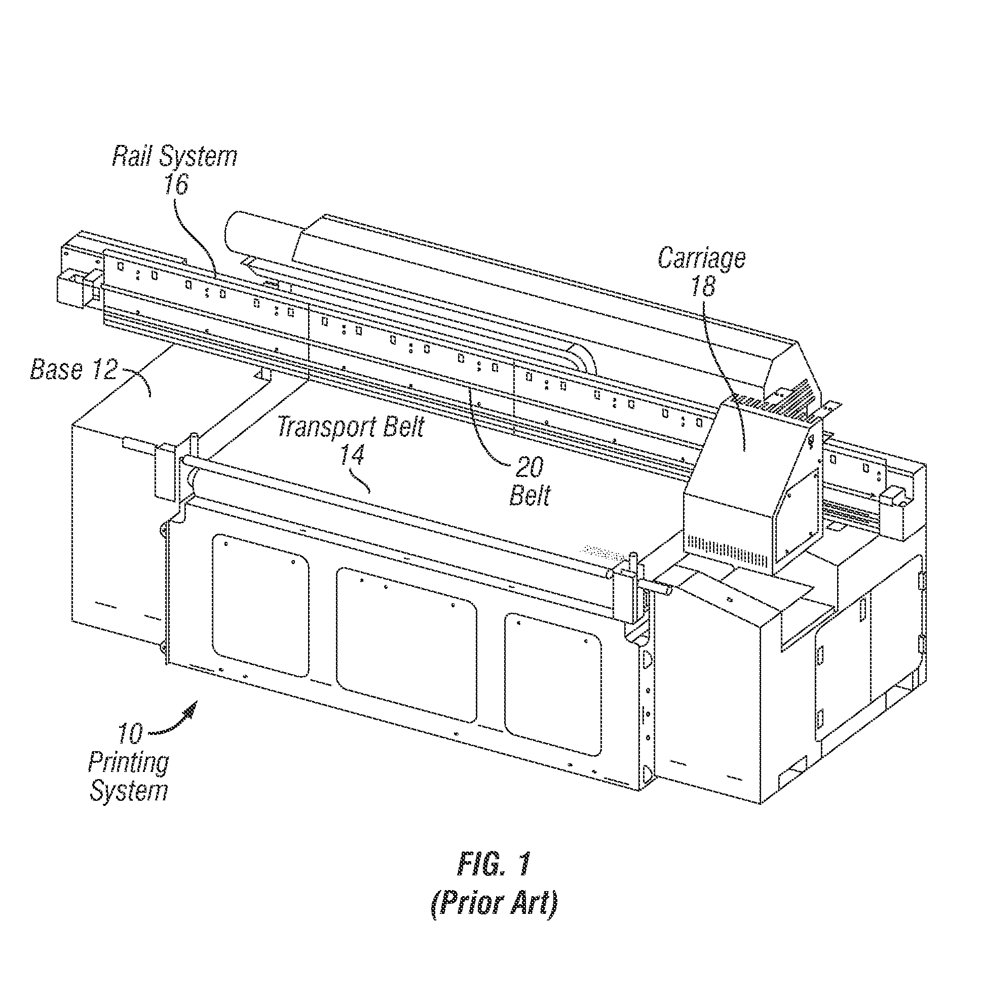 Printing system for application of a patterned clear layer for reducing gloss banding