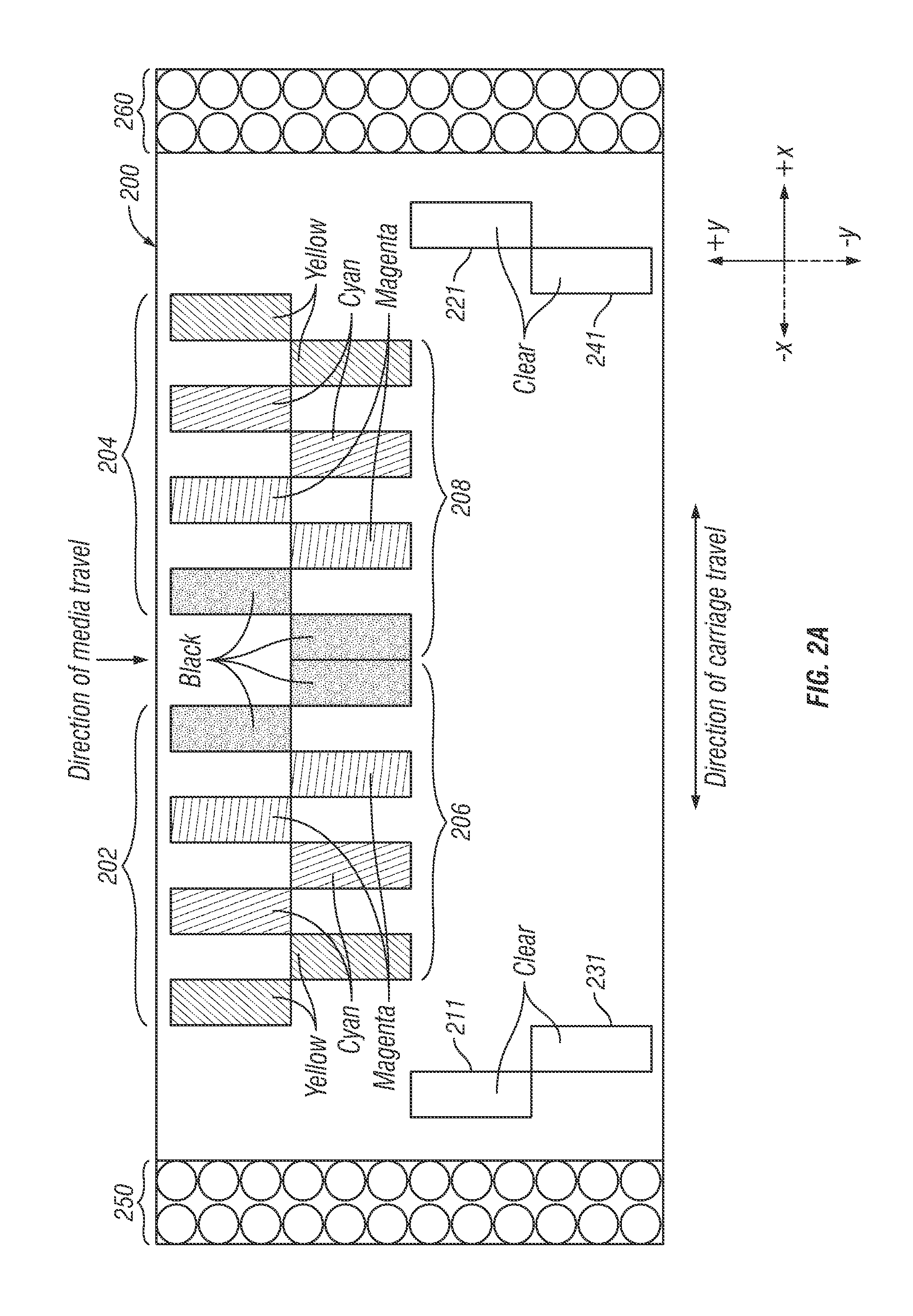 Printing system for application of a patterned clear layer for reducing gloss banding