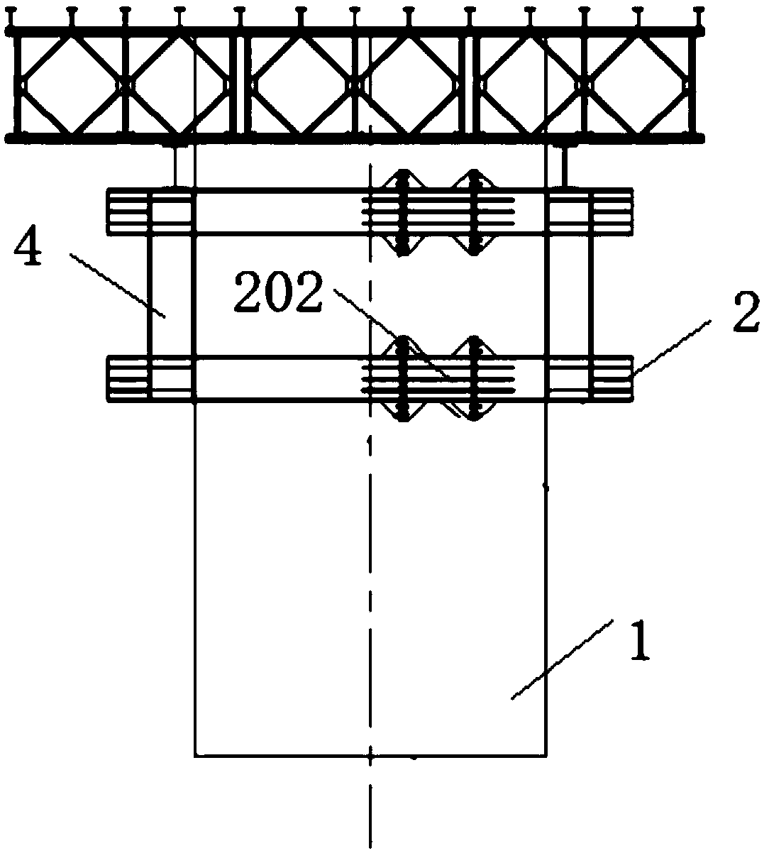 Assembled hoop support suitable for special pier and method for constructing capping beam by using same