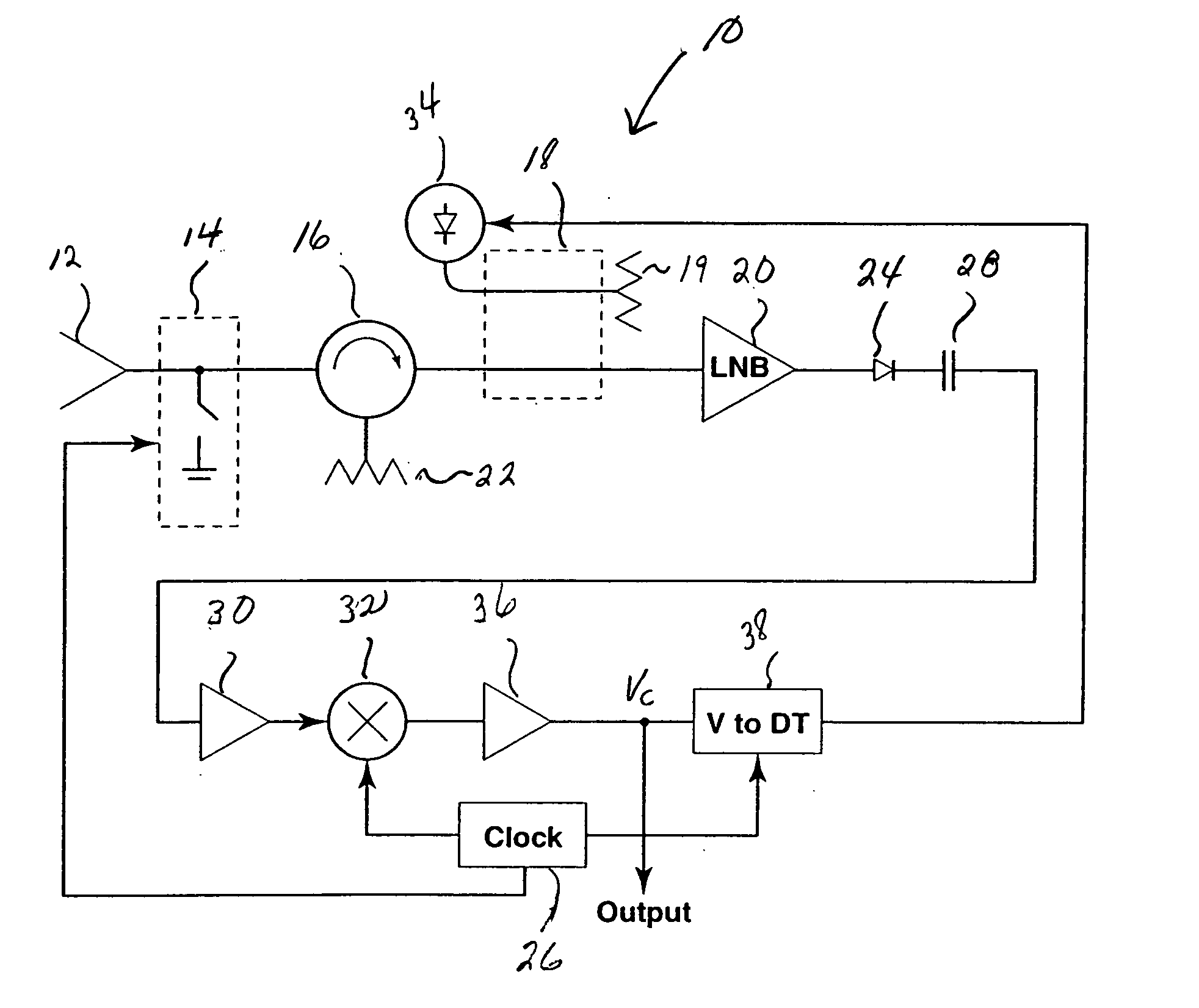 Remote temperature measuring system for hostile industrial environments using microwave radiometry