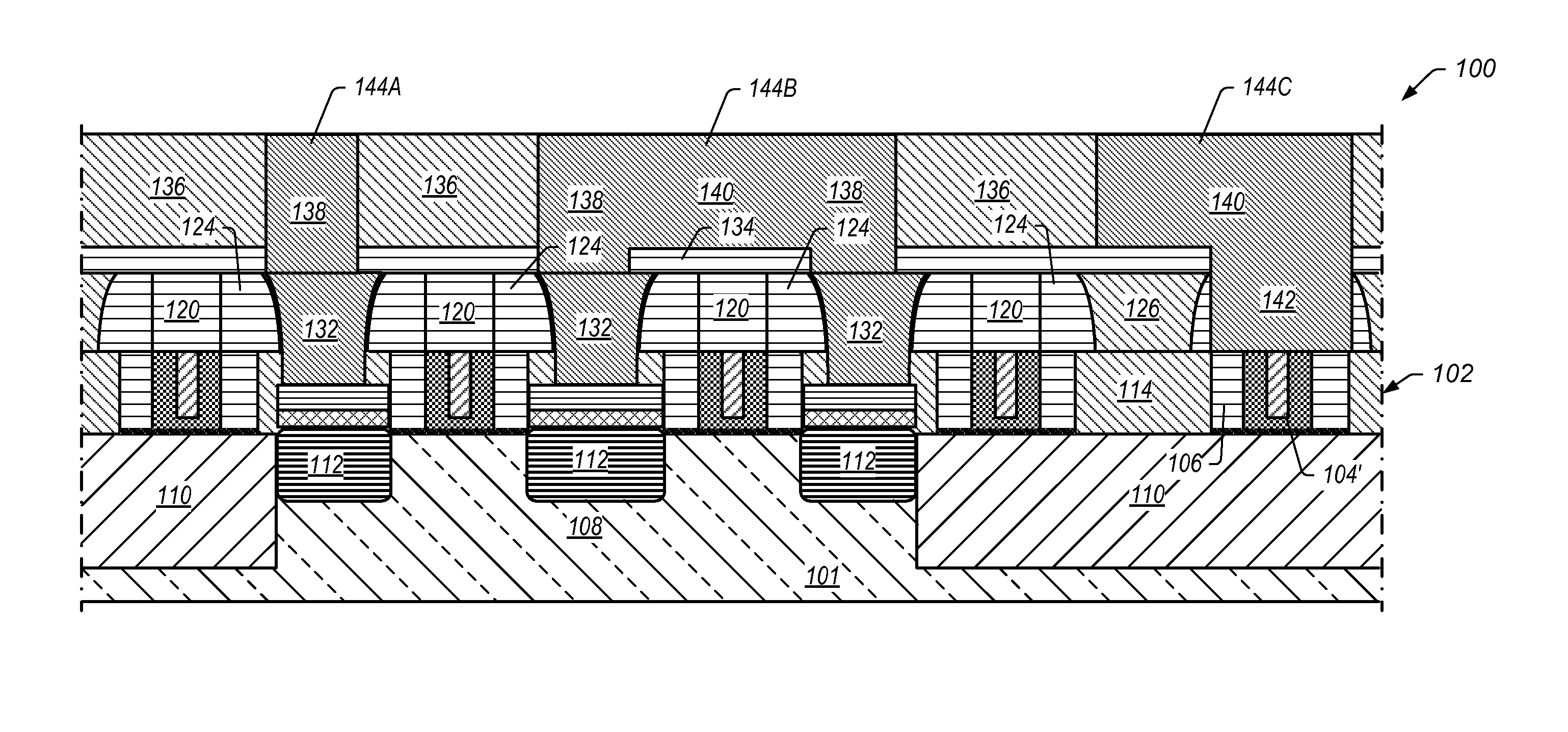 Self-aligned trench contact and local interconnect with replacement gate process