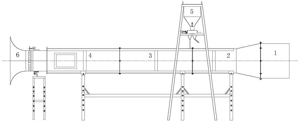 Movable scrub-grassland field test wind tunnel device