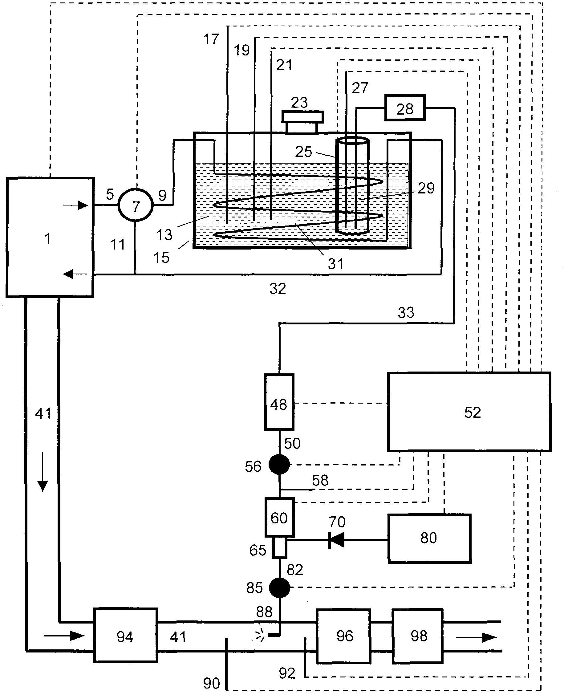 Nozzle structure used in internal-combustion motor tail gas treatment device