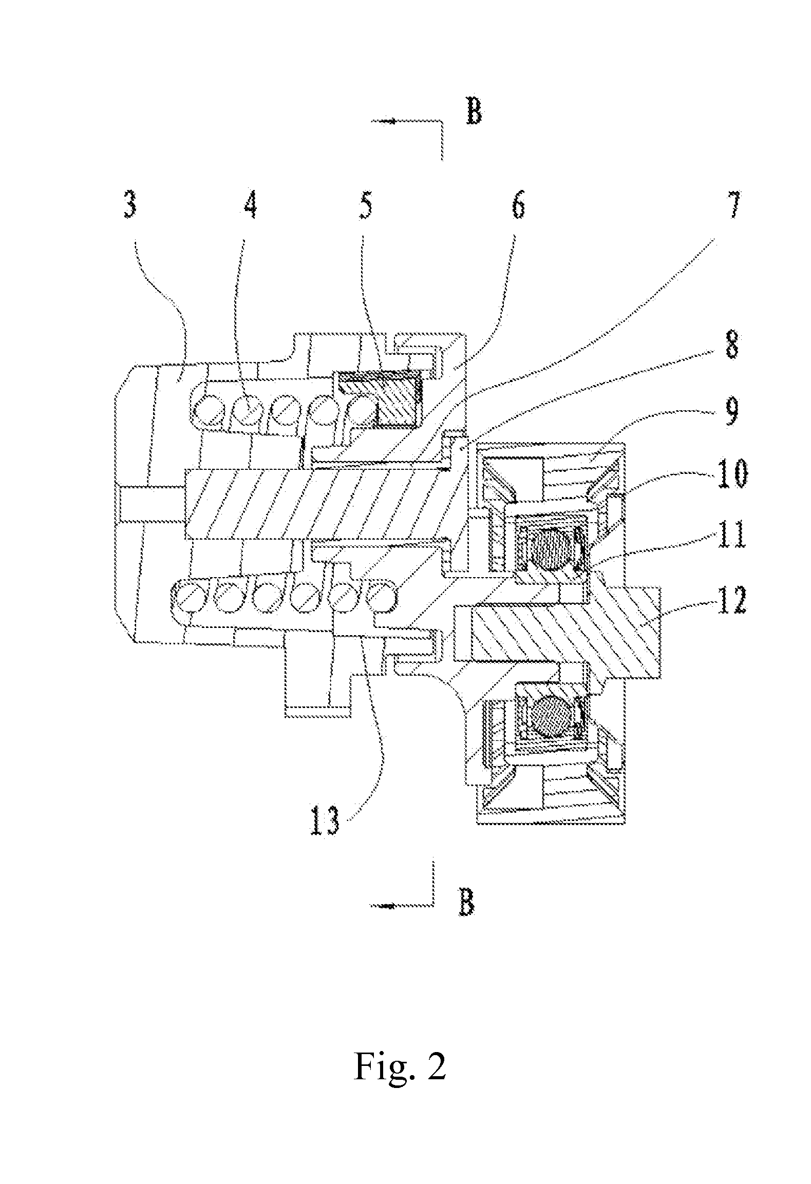 Tensioner for Engine with Large and Stable Damping and Minimum Deflection o f Shaft