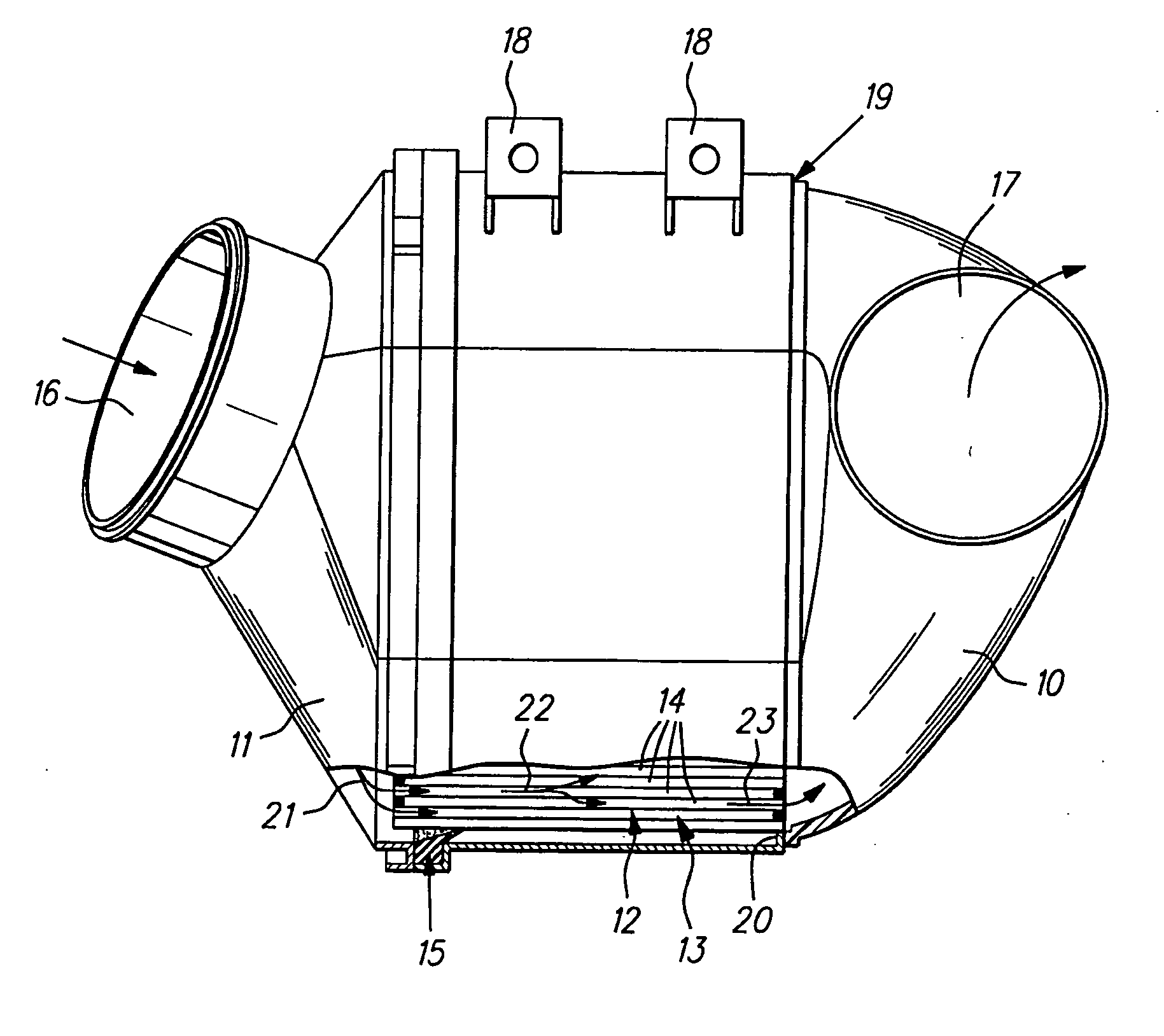 Filter element and filter system for the intake air of an internal combustion engine