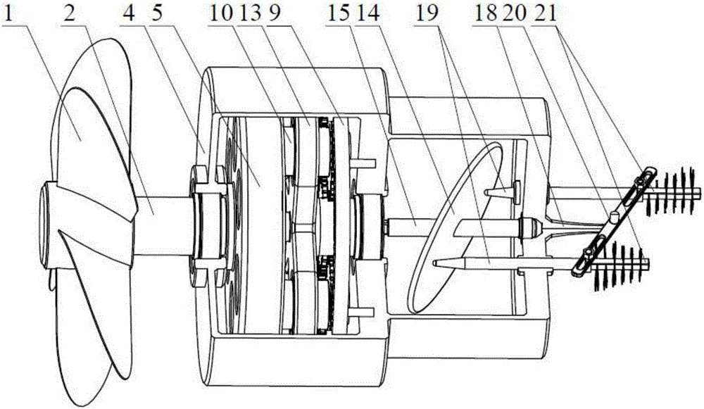 Broadband wind-induced vibration piezoelectric energy collector