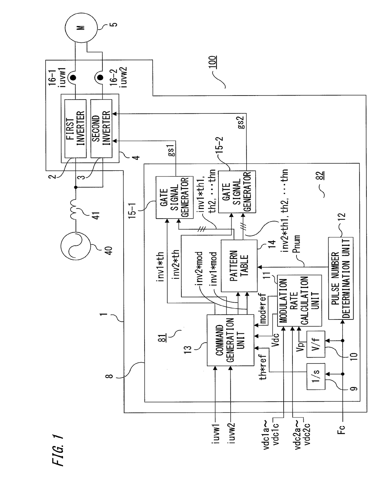 Drive and control apparatus for multiple-winding motor