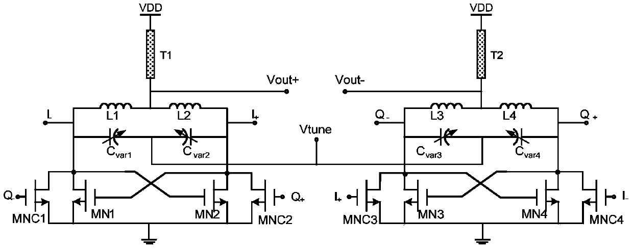 Differential push-push voltage controlled oscillator and signal generation device