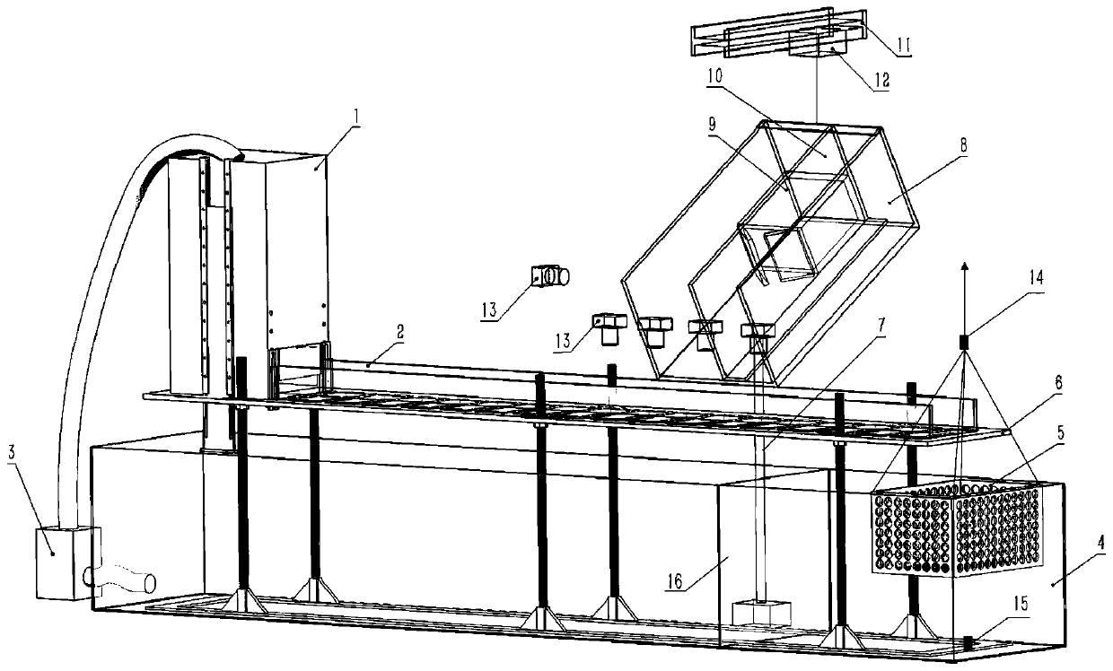 Testing device and method for simulating landslide-barrier dam-dam break flood disaster chain evolution process