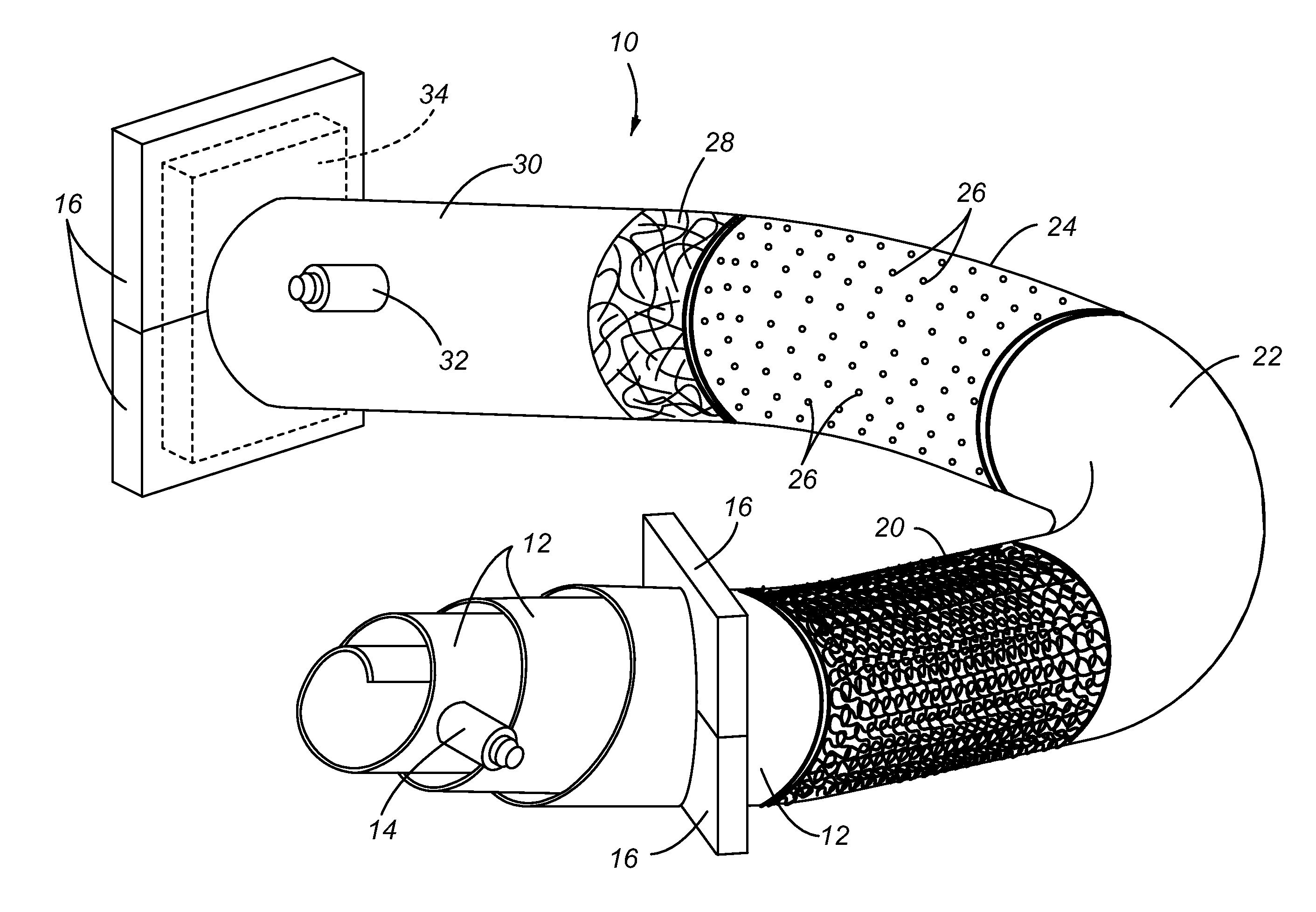 RFID and product labelling integrated in knit composite tubes for fluid delivery system