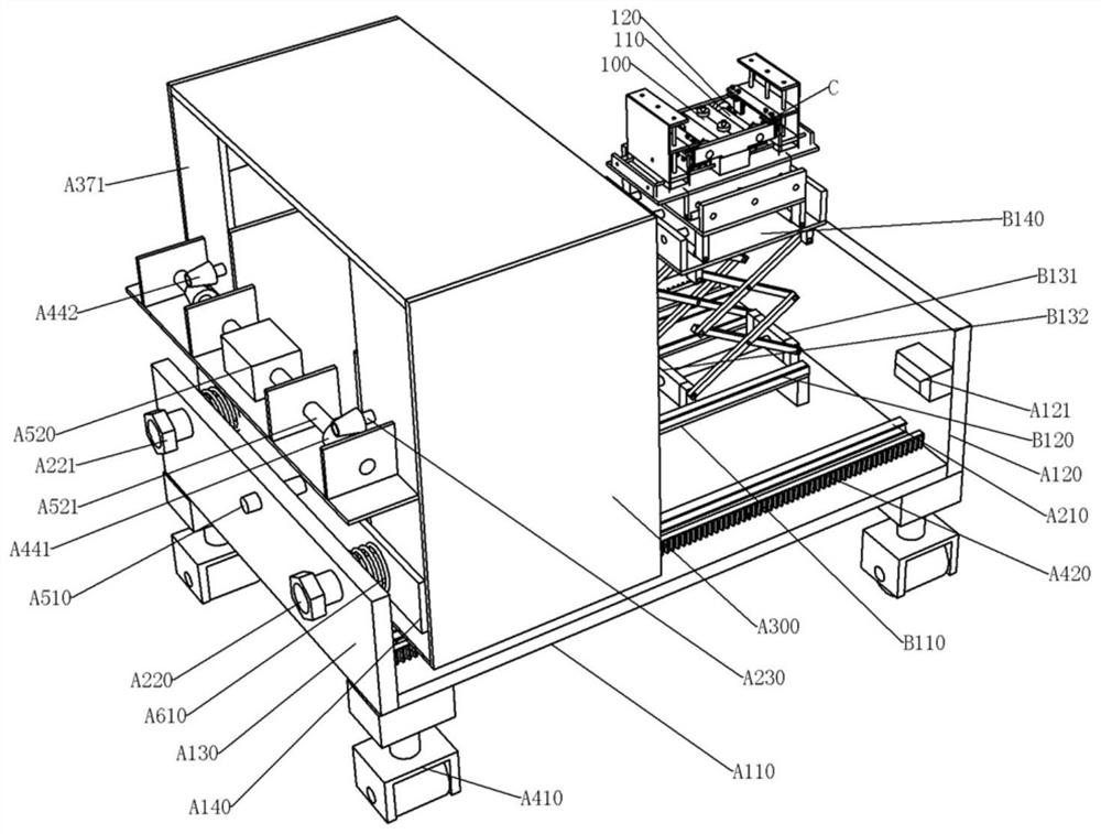 Medium-pressure module and subway bogie automatic positioning and pressing device thereof