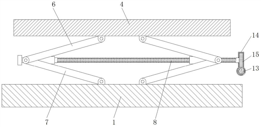 A park walkway for landscaping based on folding pole lifting