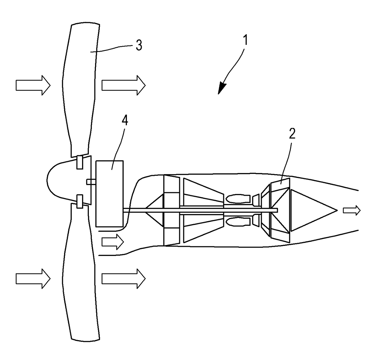 Turbopropeller control system with control saturation management