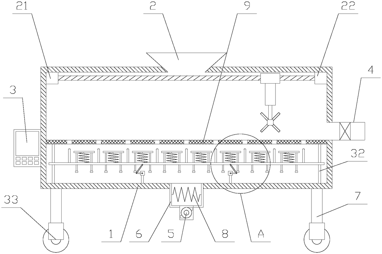 Uniform-heating organic garbage drying equipment with dredging function