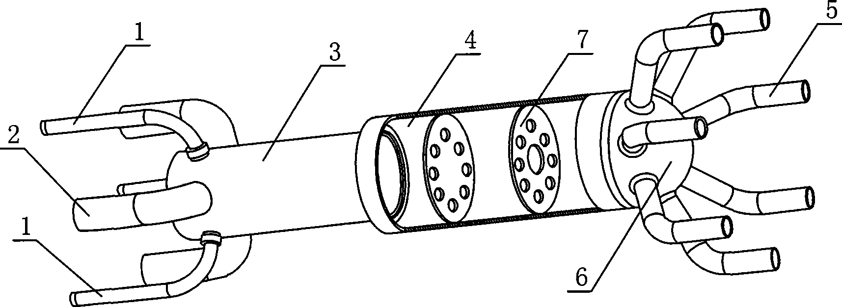 Temperature field adjustable type high efficiency burnt gas pulsating combusting device