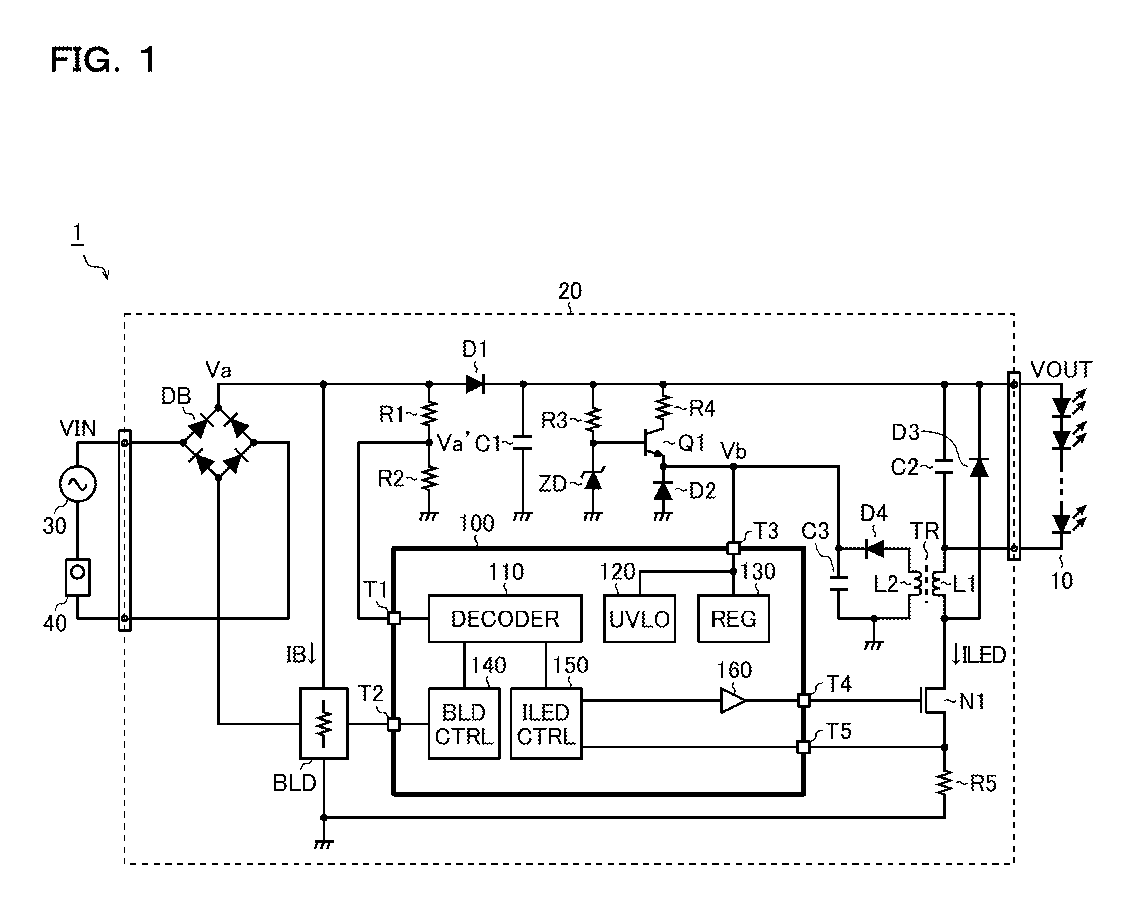 Light emitter driving device and lighting appliance therewith