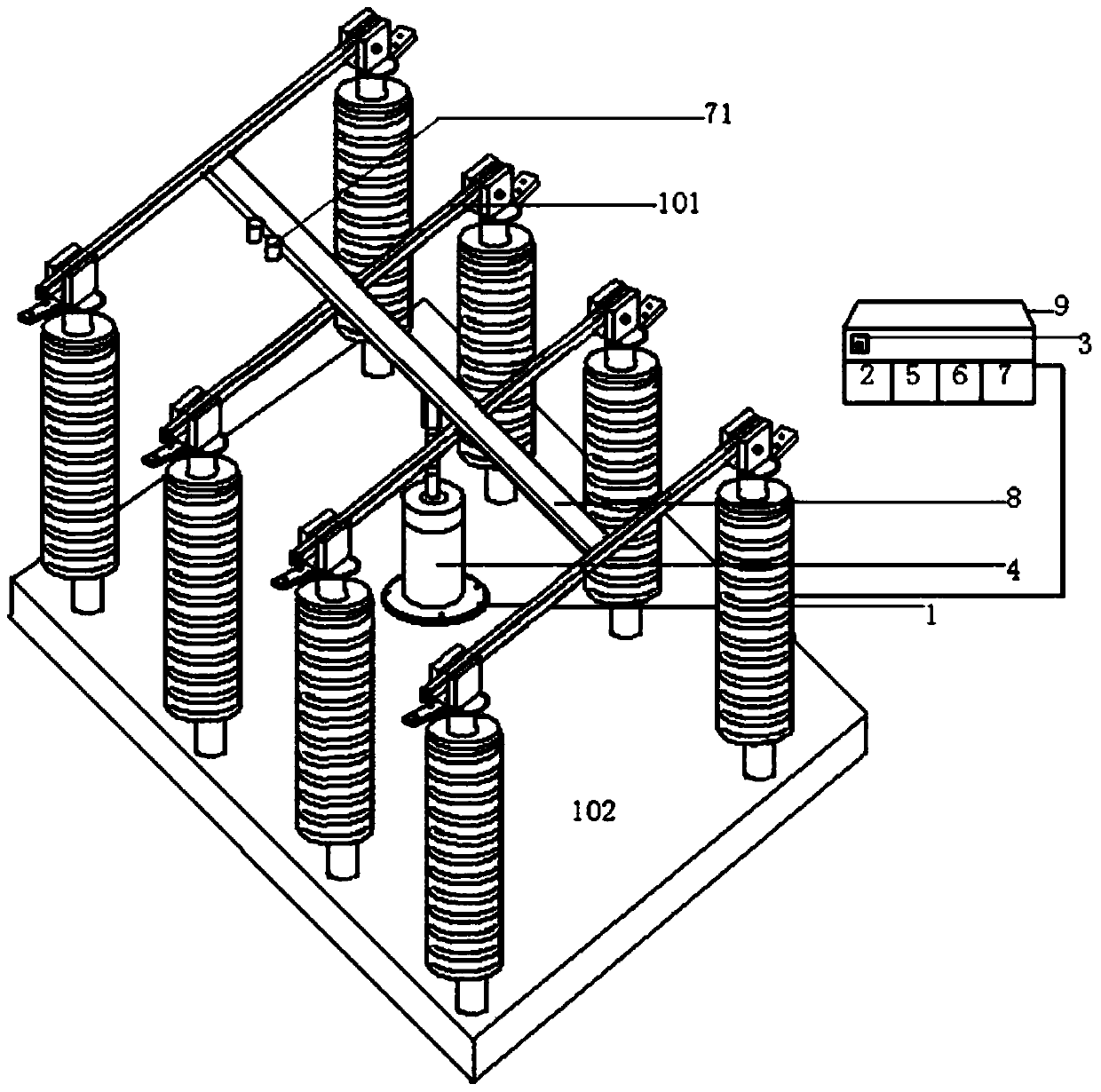 Automatic control device of power isolation switch