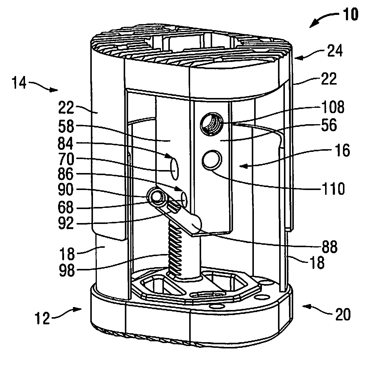 Expandable vertebral device with cam lock