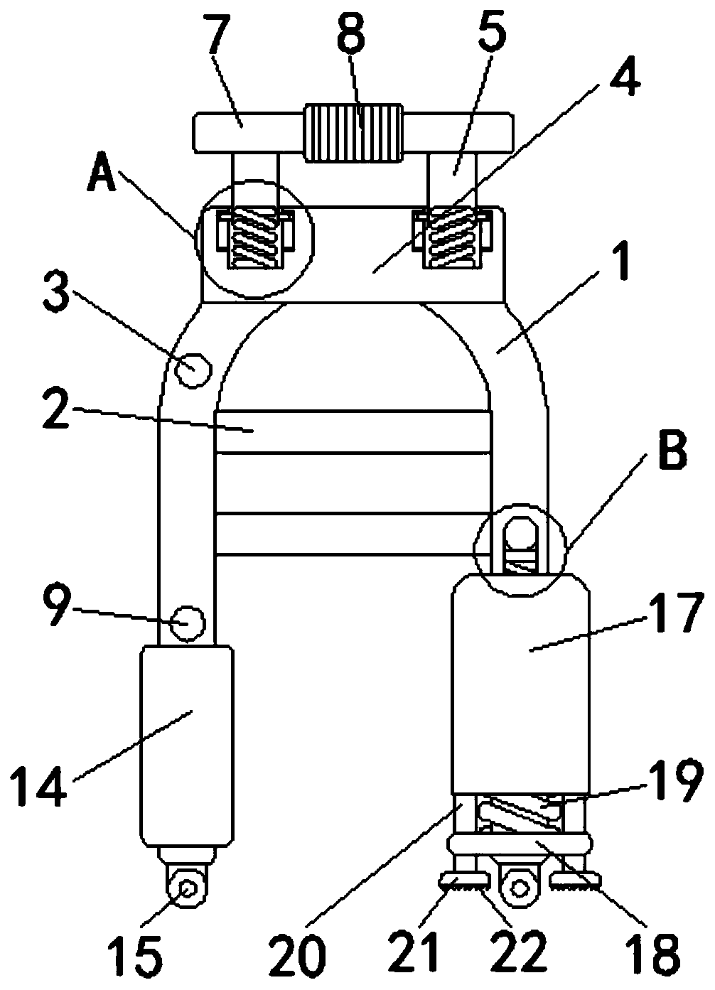 A kind of assisting device for medical wounded with good shock absorption effect