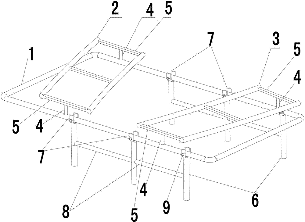 Rail shifting device for steel wire rope traction type hillside orchard transporter