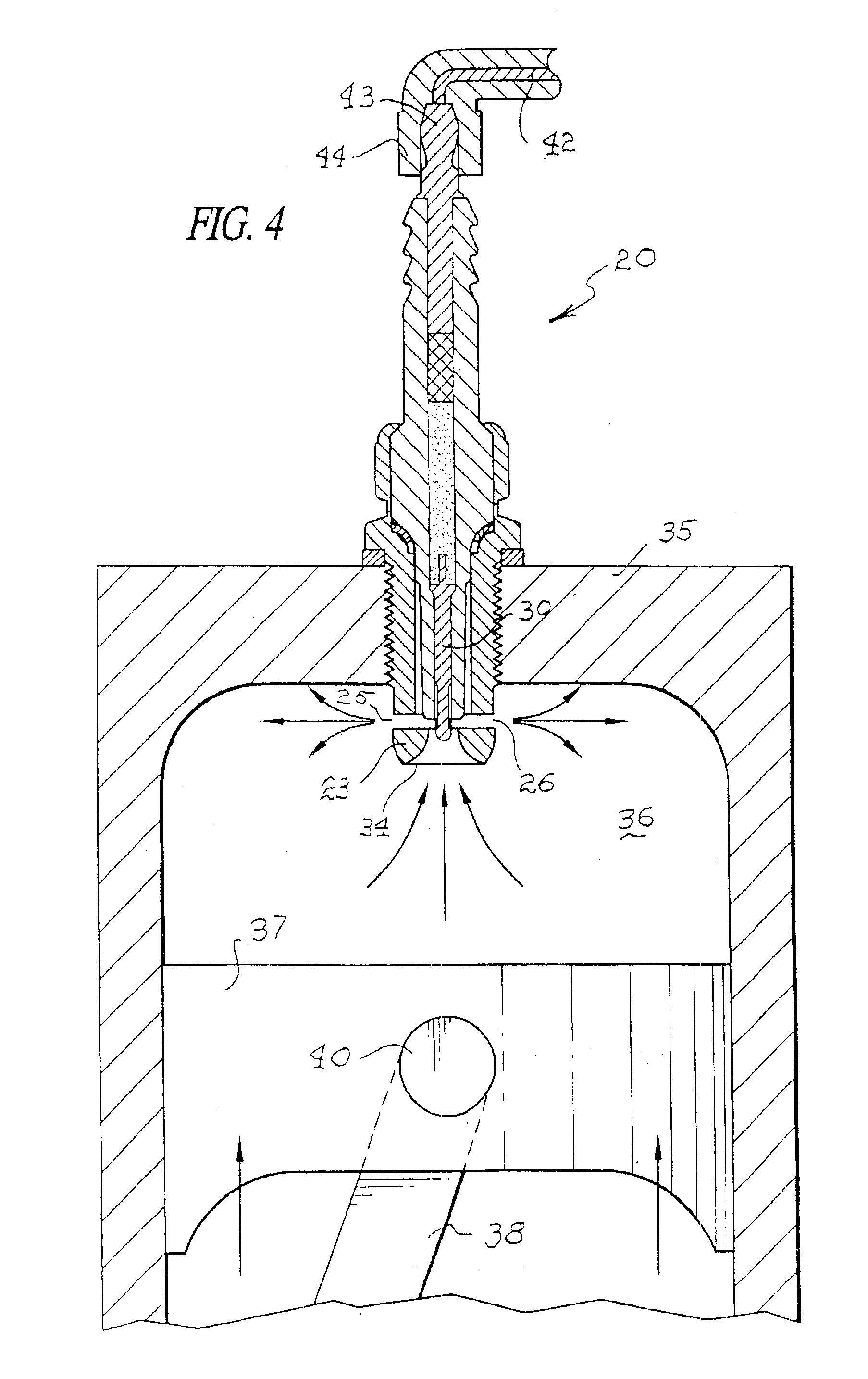 Jet nozzle spark plug