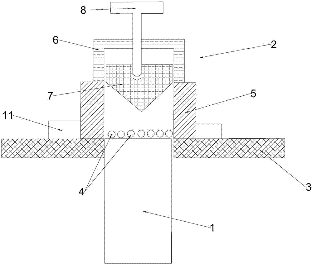 Adjustable reflection type ultrasonic shot peening strengthening device for surface of inner hole