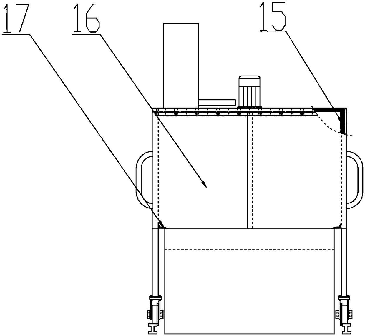 Movable type storage battery curing and drying device, and sealant curing and drying method