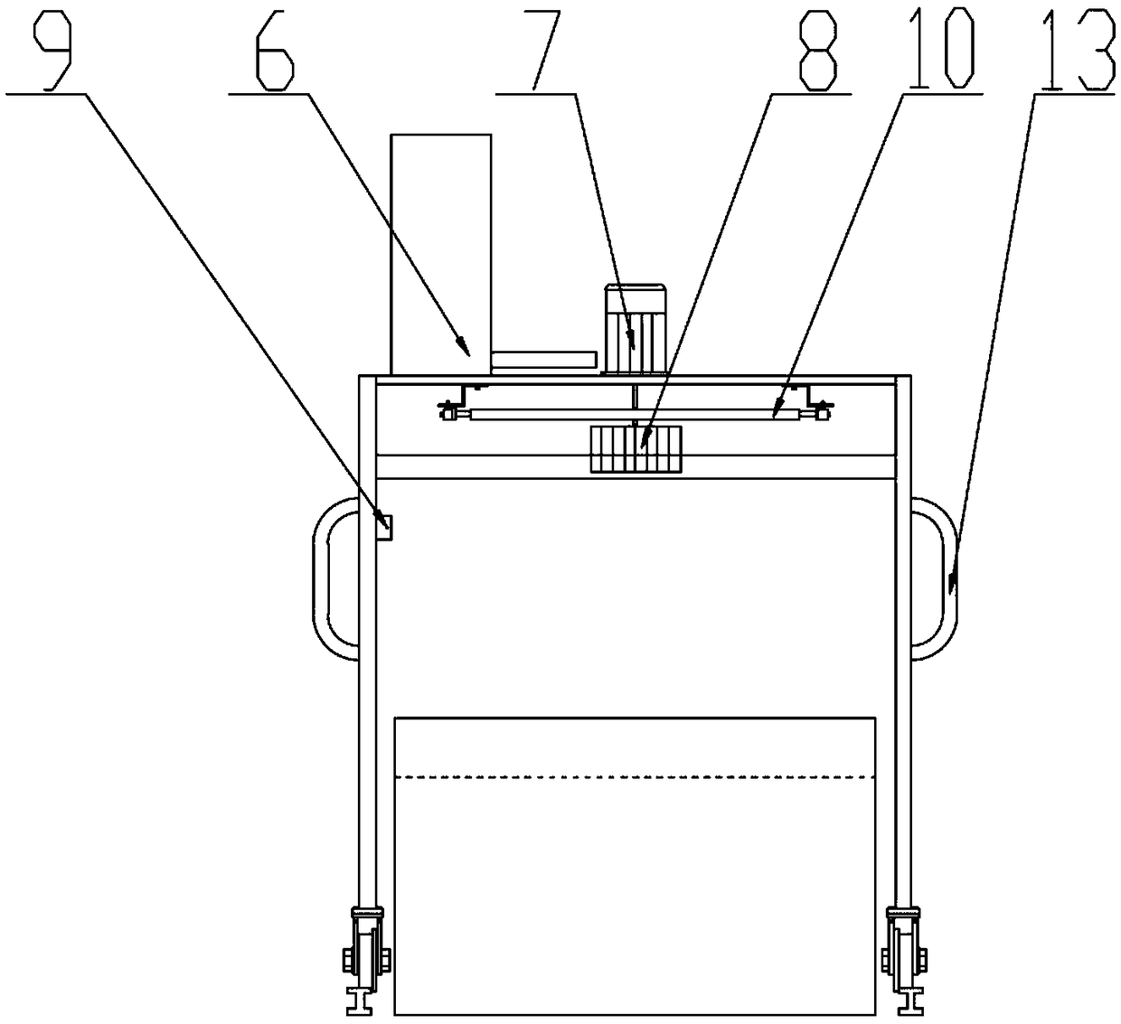 Movable type storage battery curing and drying device, and sealant curing and drying method