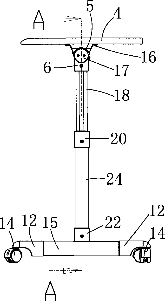 Lifting table with rotatably adjusting structure