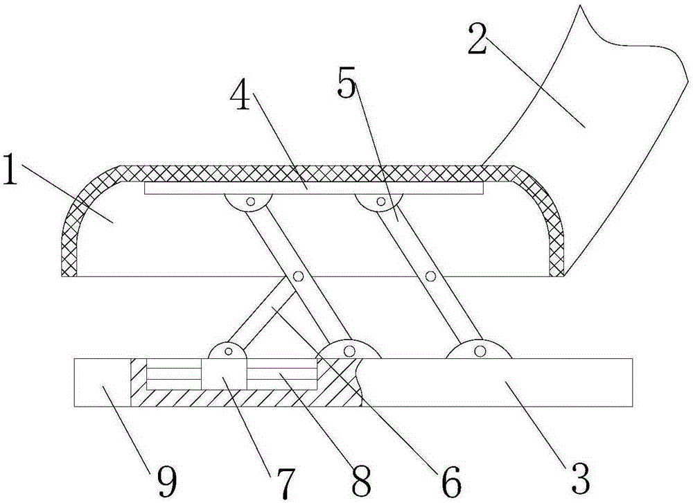 Height-adjustable seat for automobile