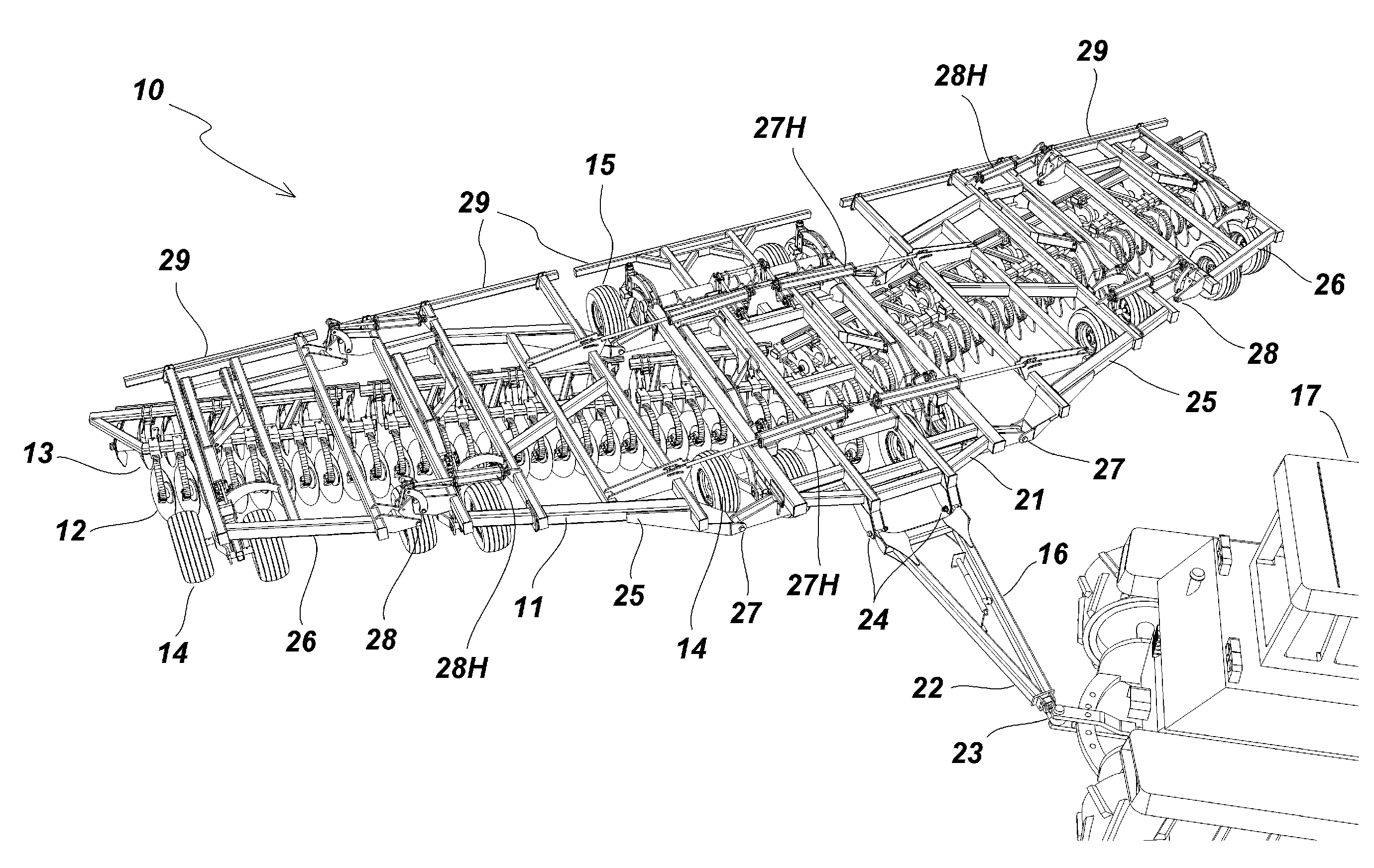 Blade arrangement for disk harrows