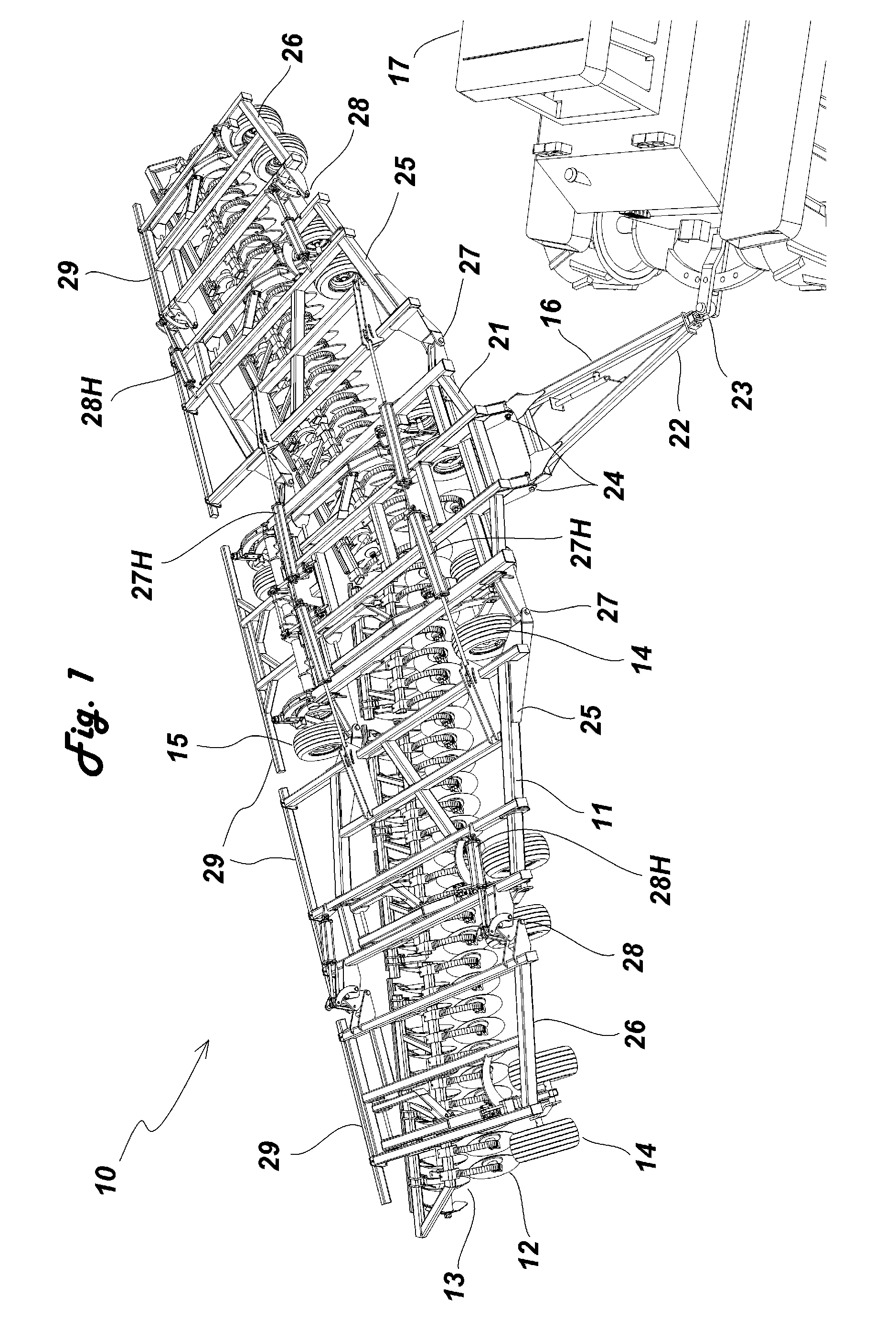 Blade arrangement for disk harrows