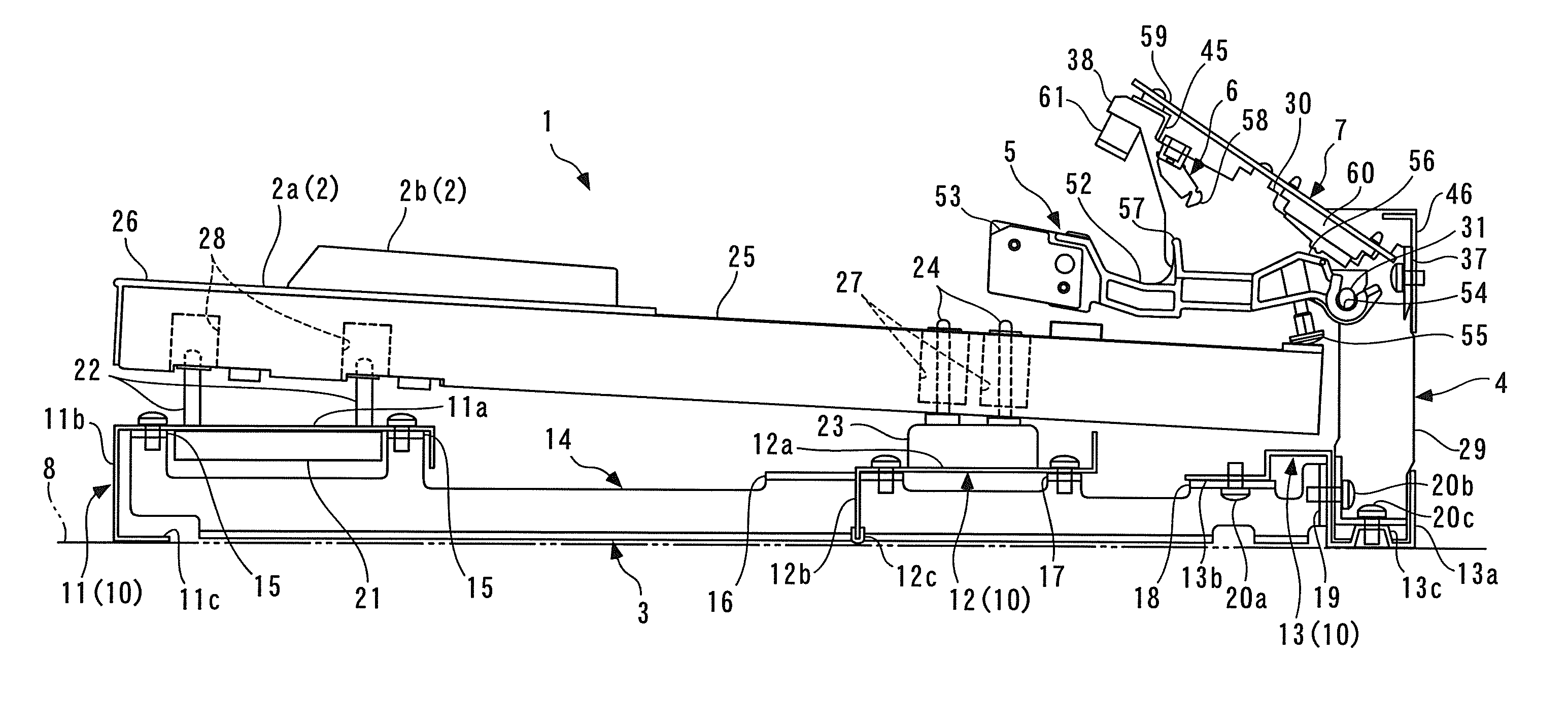 Keyboard device for electronic keyboard instrument