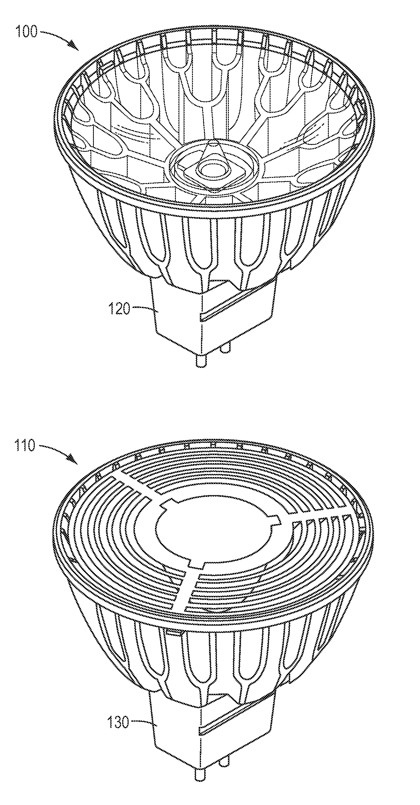 Illumination source with direct die placement