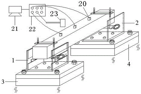 Beam length variable simply supported beam and continuous beam self-vibration characteristic test platform