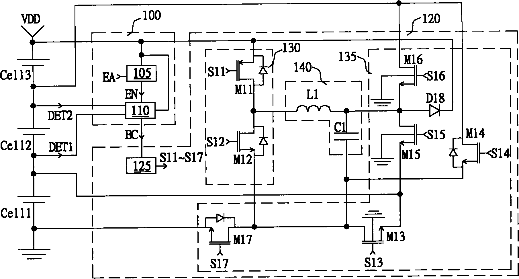 Battery voltage balancing device and battery charging device