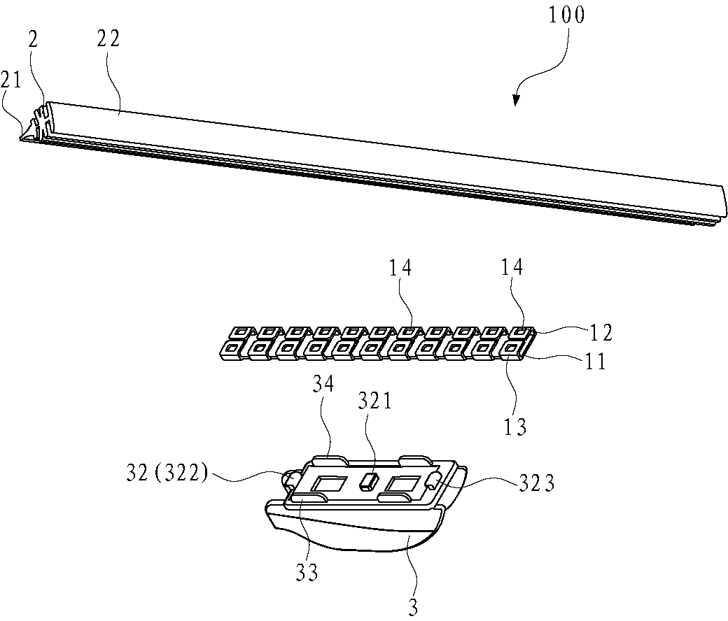 Windshield wiper strip support, forming method and windshield wiper sheet with windshield wiper strip support