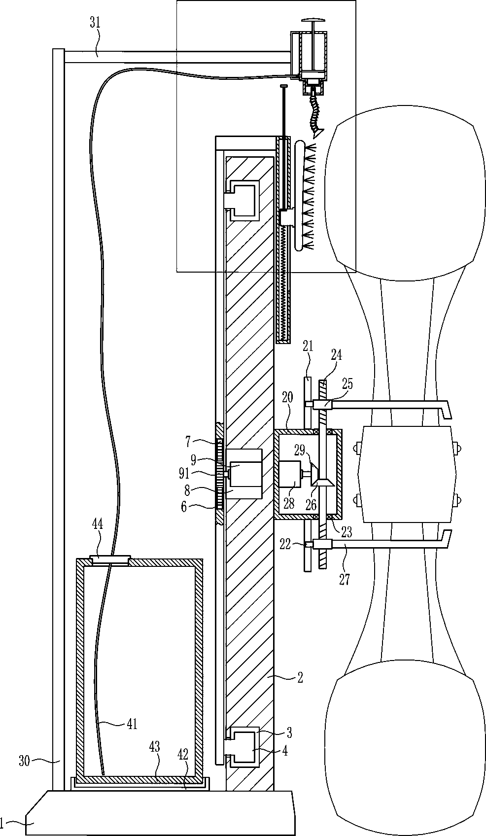 Waxing device for vehicle tires