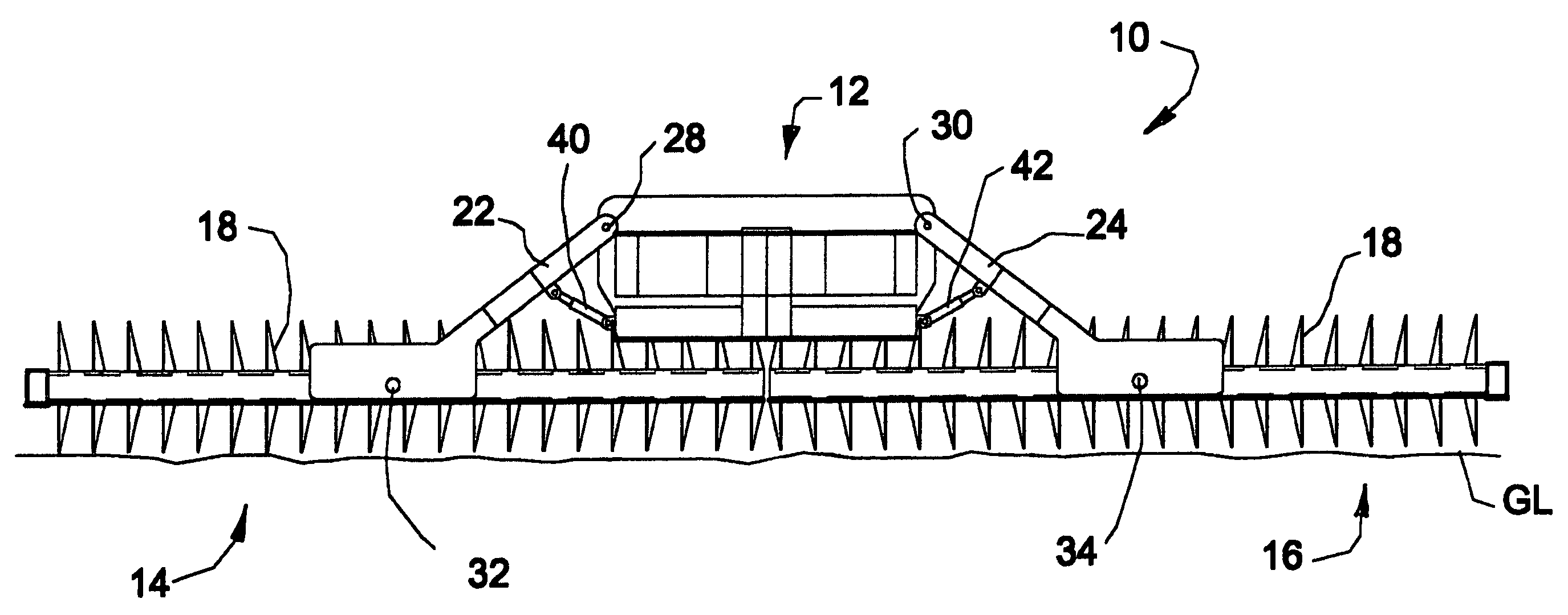 Center pivot wing flotation method and apparatus