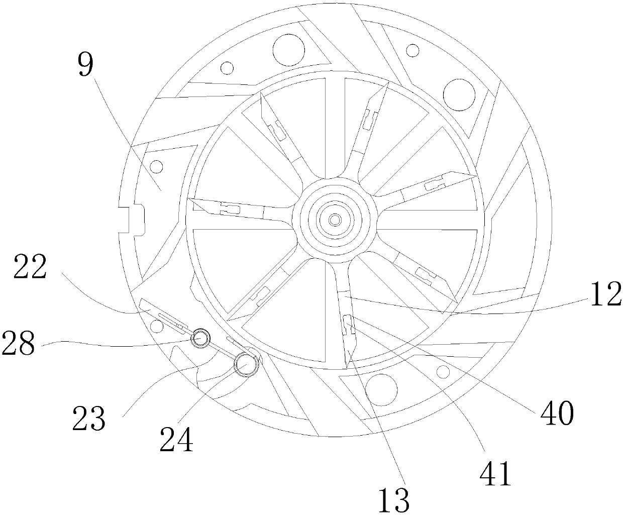 Intelligent remote Internet of Things water meter core capable of preventing foreign matter from getting stuck