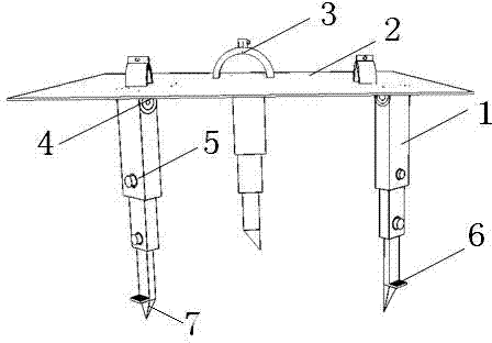 Slope erecting platform for manually simulated rainfall unit