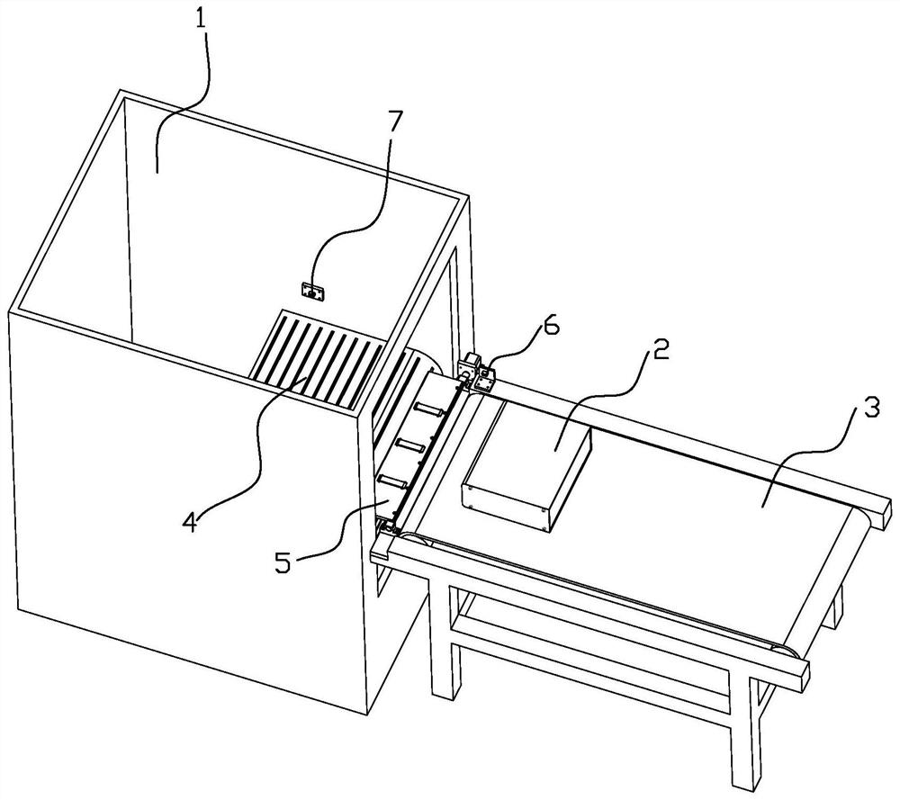 Automatic receiving device for feeding of case elevator