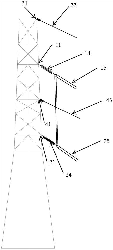 500kV line tension-resistant iron tower with 180-degree rotation angle