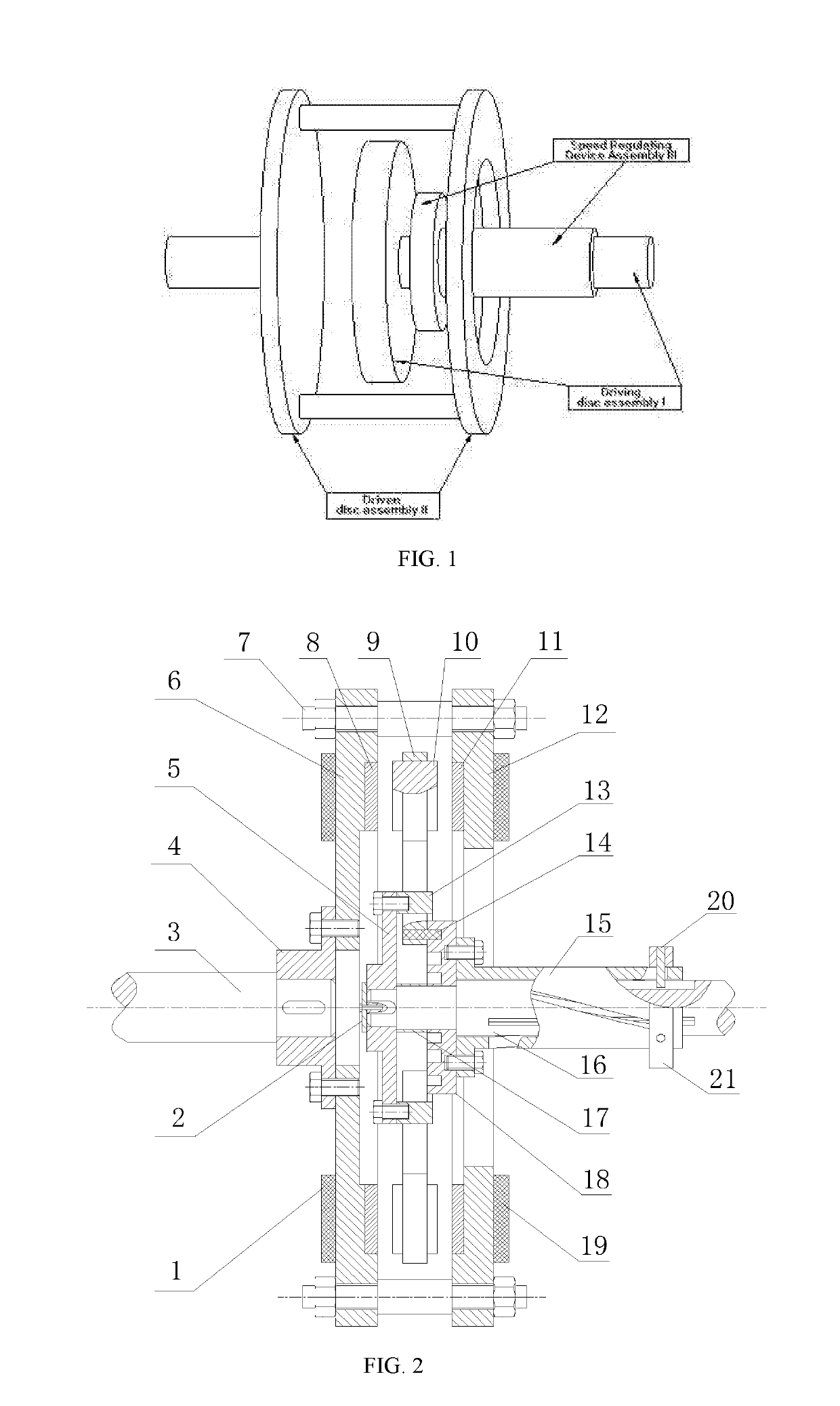 Variable-speed magnetic coupling having radially movable magnet