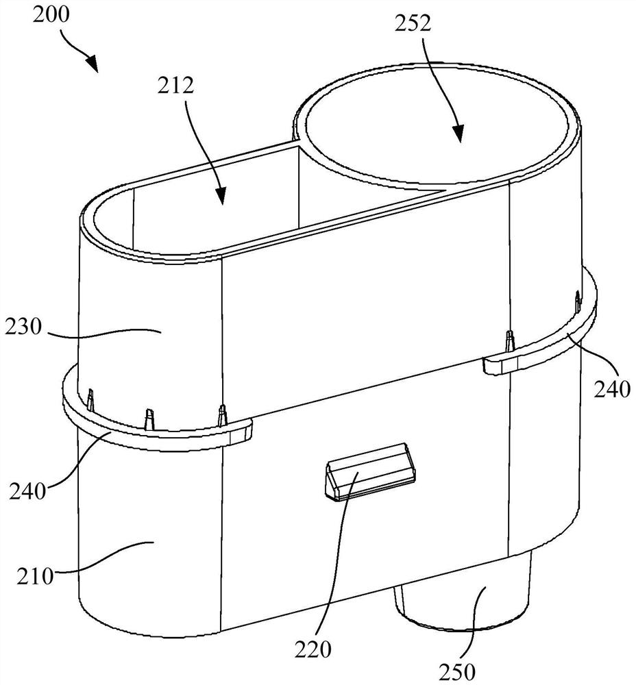 Water tank structure and humidifier