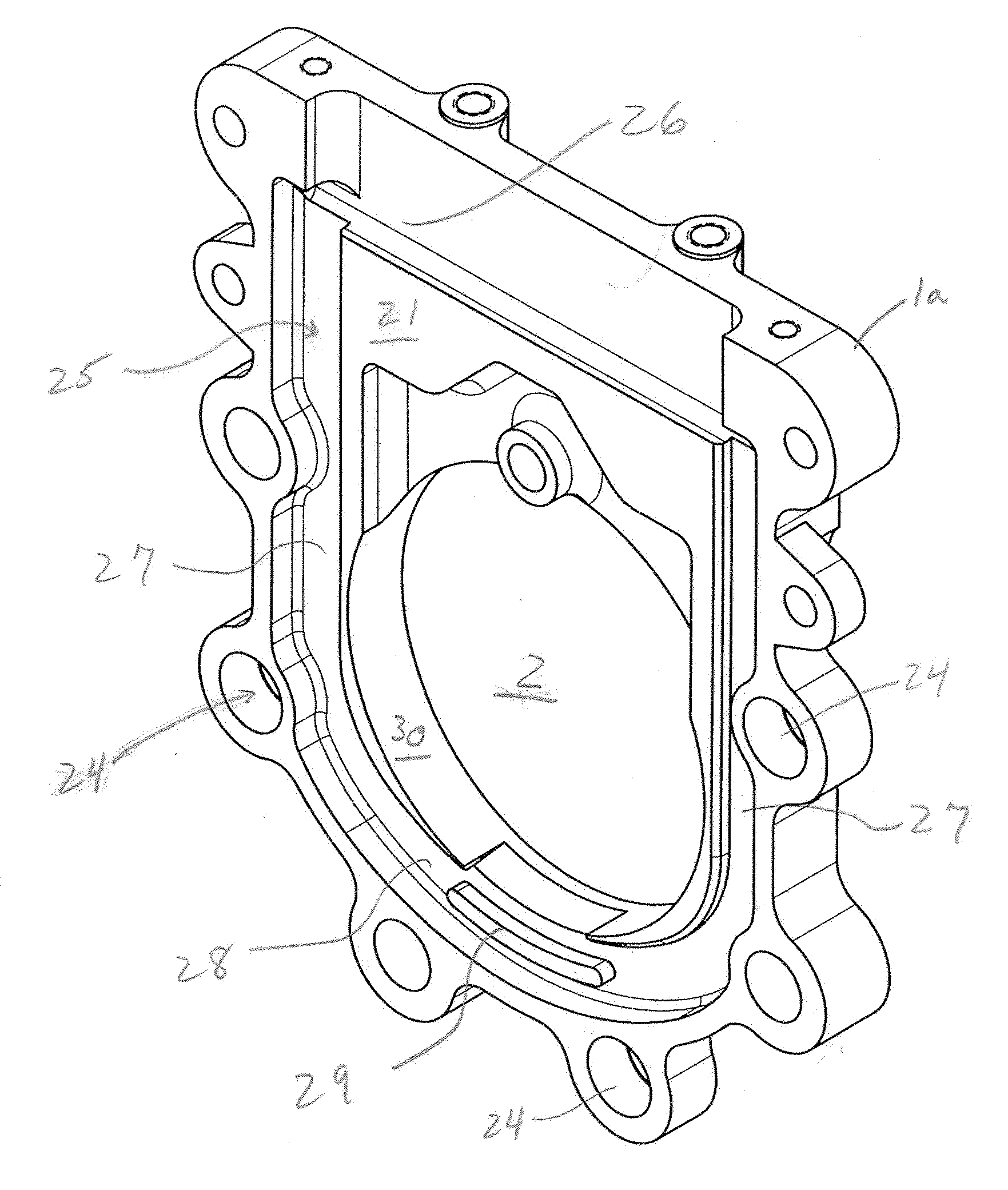 Valve assembly having a reinforced valve seat